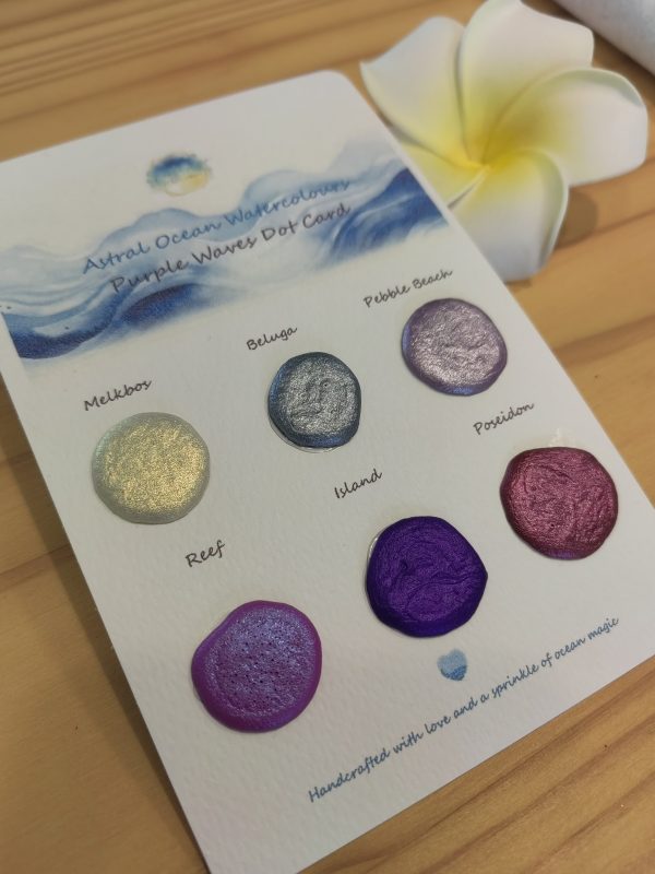 Purple Waves Dot Card